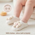 Konssy 4 Packs Child Woman Socks with Cute Flower, Anti Non-Slip Gentle Co... - Image 4