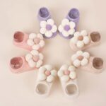Konssy 4 Packs Child Woman Socks with Cute Flower, Anti Non-Slip Gentle Co... - Image 7