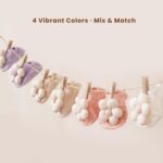 Konssy 4 Packs Child Woman Socks with Cute Flower, Anti Non-Slip Gentle Co... - Image 8