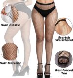 Buauty 3 pcs black fishnet stockings for ladies, fishnet tights plus si... - Image 4