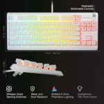 SteelSeries Apex 3 TKL White RGB Gaming Keyboard — Tenkeyless Compact ... - Image 4