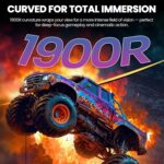 CRUA 34" Curved Gaming Monitor, IPS WQHD(3440x1440P) 120Hz 1900R 21:9 ... - Image 6