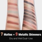 UCANBE Baked Eyeshadow Palette with 15PCS Brushes Make-up Set, 16 Coloration... - Image 4