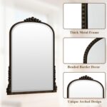 32 x 24 inch Beaded Arched Wall Mirror, Classic Toilet Self-importance Mirror... - Image 5