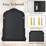 32 x 24 inch Beaded Arched Wall Mirror, Classic Toilet Self-importance Mirror... - Image 6