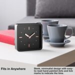Driini Trendy Mid Century Desk & Shelf Clock (Black Rose Gold) - Batte... - Image 3