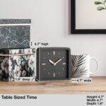 Driini Trendy Mid Century Desk & Shelf Clock (Black Rose Gold) - Batte... - Image 5