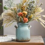 Quoowiit Ceramic Rustic Farmhouse Vase, Distressed Ornamental Flower V... - Image 2