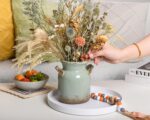 Quoowiit Ceramic Rustic Farmhouse Vase, Distressed Ornamental Flower V... - Image 3