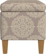 HomePop Drake Massive Ornamental Storage Bench -Brown Medallion - Image 5