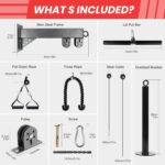 LAT Pulldown Attachments Pulley System Fitness center Tricep Rope Pull Down Prepare... - Image 3