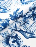 Males's Floral Cranium Print Quick Sleeve Button Down Shirt - Image 7