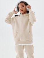YKR Children Sweatsuit Ladies Boys Fleece 2 Piece Outfits Hooded Sweatshirt... - Image 4