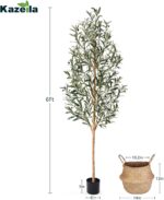 Fake Olive Tree 6FT – Tall Synthetic Vegetation Indoor with Actual Wooden Tru... - Image 4