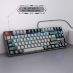 MageGee 75% Mechanical Gaming Keyboard, Blue Change, LED Backlit, 87 Ok... - Image 6