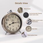 Maxspace Classic Desk Clock on Stand, Tremendous Silent Non Ticking Silver... - Image 3