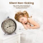 Maxspace Classic Desk Clock on Stand, Tremendous Silent Non Ticking Silver... - Image 4