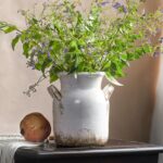 Quoowiit Ceramic Rustic Farmhouse Vase, Distressed Ornamental Flower V... - Image 2