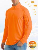 MAGCOMSEN Males's Lengthy Sleeve Solar Shirts UPF 50+ Tees 1/4 Zip Up Fishing... - Image 4