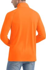 MAGCOMSEN Males's Lengthy Sleeve Solar Shirts UPF 50+ Tees 1/4 Zip Up Fishing... - Image 5