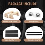 Picket Parallettes Push Up Bars, 2 PCS Wooden Calisthenics Bars with Non... - Image 5