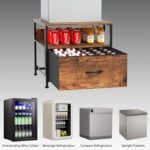 180 lb Mini fridge Desk with Drawer fridge Shelf, Mini fridge cupboard... - Image 5