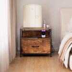 180 lb Mini fridge Desk with Drawer fridge Shelf, Mini fridge cupboard... - Image 8