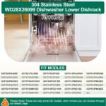 UPGRADED 304 Stainless Metal WD28X26099 WD28X24396 Dishwasher Decrease Ra... - Image 7