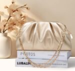 lovyoCoCo Clutch Purse for Girls Mushy Pleated PU Wedding ceremony Clutch, Elega... - Image 6