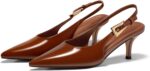 Coutgo Womens Slingback Heels Kitten Low Heel Gown Footwear Closed Level... - Image 5