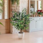 Synthetic Ficus Tree 4ft, Synthetic Crops Indoor with Practical Lea... - Image 3