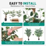 Synthetic Ficus Tree 4ft, Synthetic Crops Indoor with Practical Lea... - Image 5