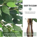 Synthetic Ficus Tree 4ft, Synthetic Crops Indoor with Practical Lea... - Image 6