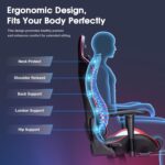 Therapeutic massage Gaming Chair 7-Level, Workplace Chair with Footrest and Lumbar Su... - Image 3
