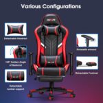 Therapeutic massage Gaming Chair 7-Level, Workplace Chair with Footrest and Lumbar Su... - Image 5