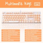 Typewriter Type Mechanical Keyboard, Retro Punk Gaming Keyboard with ... - Image 3