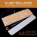 Typewriter Type Mechanical Keyboard, Retro Punk Gaming Keyboard with ... - Image 7