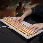 Typewriter Type Mechanical Keyboard, Retro Punk Gaming Keyboard with ... - Image 8