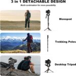 Skilled Digicam Monopod with Ft, 73.2 inch Aluminum Moveable Tra... - Image 6