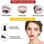 AWCCXMYM 3PCS Darkish Brown Eyebrow Pencils for Girls Waterproof Lengthy-Las... - Image 3