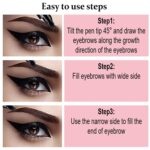 AWCCXMYM 3PCS Darkish Brown Eyebrow Pencils for Girls Waterproof Lengthy-Las... - Image 4