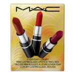 MAC On a regular basis Luxurious Mini Lustreglass Lipstick Trio, Crimson, 3 Piece Set - Image 6