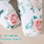 Child Lady Garments New child Toddler Outfits Ruffle Romper+ Floral Pants +... - Image 5
