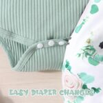 Child Lady Garments New child Toddler Outfits Ruffle Romper+ Floral Pants +... - Image 8