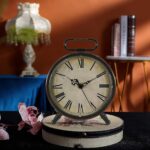 Classic Desk Clock, 8 Inches Silent Non-Ticking Battery Operated Steel... - Image 4