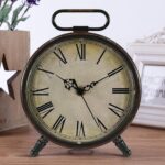 Classic Desk Clock, 8 Inches Silent Non-Ticking Battery Operated Steel... - Image 5