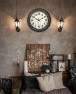 45MinST 14 Inches Retro Wall Clock, Silent Non Ticking Battery Function... - Image 6