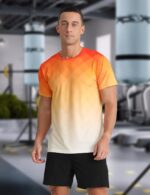 Males's Athletic T-Shirt Efficiency Fitness center Shirt Fast Dry Moisture Wickin... - Image 3