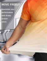 Males's Athletic T-Shirt Efficiency Fitness center Shirt Fast Dry Moisture Wickin... - Image 5