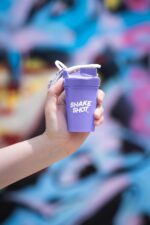 Purple - 4oz Mini Shaker Bottle for Pre Exercise, Creatine, Small Scoop... - Image 3